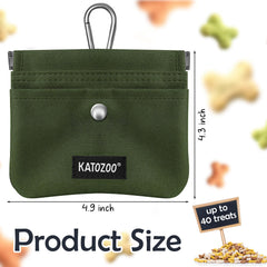 KATOZOO dog treat pouch features front pocket for small essentials