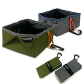 KATOZOO Travel Dog Bowls folded compact for pocket-ready on-the-go feeding