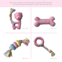 kattypet Puppy Toys annulus pink chew supports dental-friendly chewing