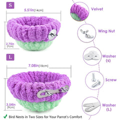 KATUMO Bird Nest small-parrot bed inside cage demonstrates easy installation