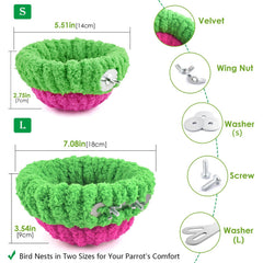 KATUMO Bird Nest small parrot fit close-up demonstrates comfortable resting space