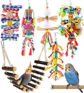 KATUMO Bird Toys offer various types to entertain parakeets with engaging, colorful play.