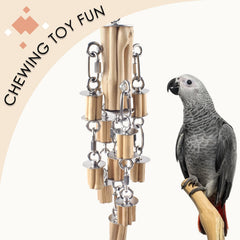 KATUMO macaw toy measures 12.9 by 3.9 inches for bigger parrots.
