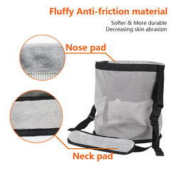 Kaulhp horse feed bag adjustable strap detail highlighting secure, customizable fit.
