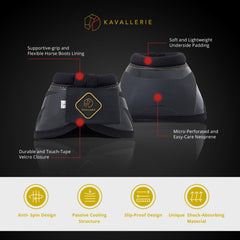 Kavallerie PRO-K Soft No Turn Bell Boots highlight water-resistant material for all-weather riding.