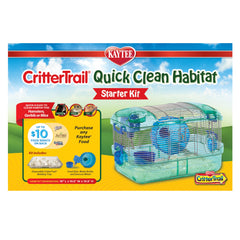 Kaytee CritterTrail Quick Clean Habitat narrow wire spacing keeps pets secure.