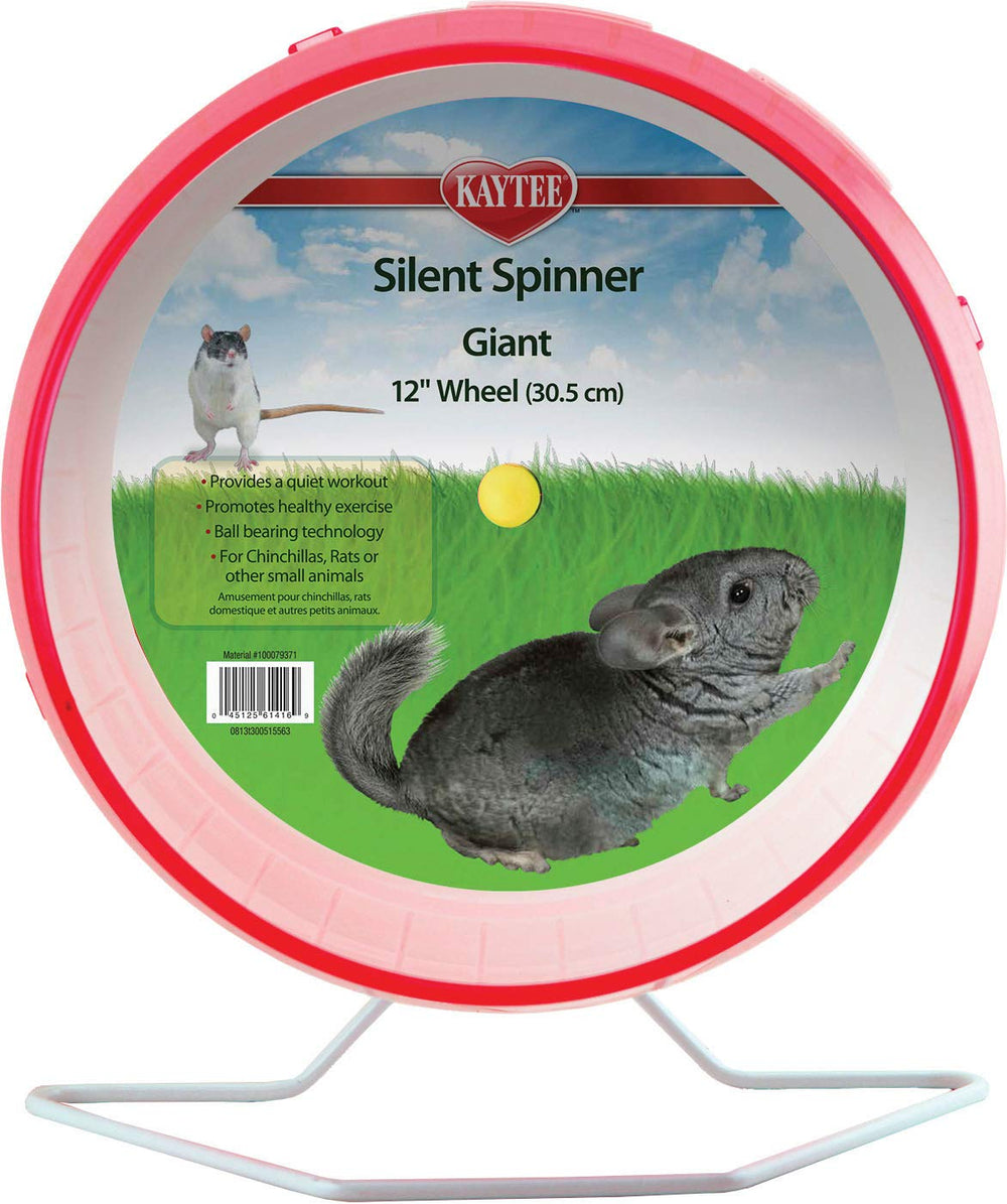 Kaytee Silent Spinner Wheel 12in diameter – quiet exercise and enrichment for small pets
