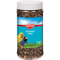 Kaytee Songbird Treat Jar: canaries and finches enjoy a varied snack for enrichment.