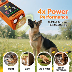 Kcdowiv bark deterrent demonstrates 59ft range for outdoor use