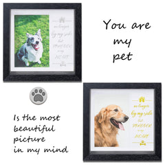 KCRasan photo and collar memorial layout supports both photo and collar in a single frame.