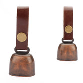 Kcrygogo leather collar bell with quick-release strap for easy one-handed use