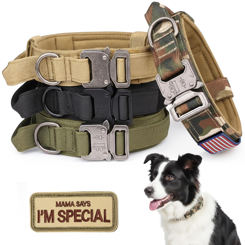 KCUCOP tactical dog collar camo XL buckle for secure everyday wear