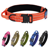 KCUCOP tactical dog collar with orange reflective strip for nighttime visibility