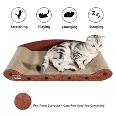 KEBKE cat-scratcher-modern-fusion-design blends with home décor while redirecting scratching.