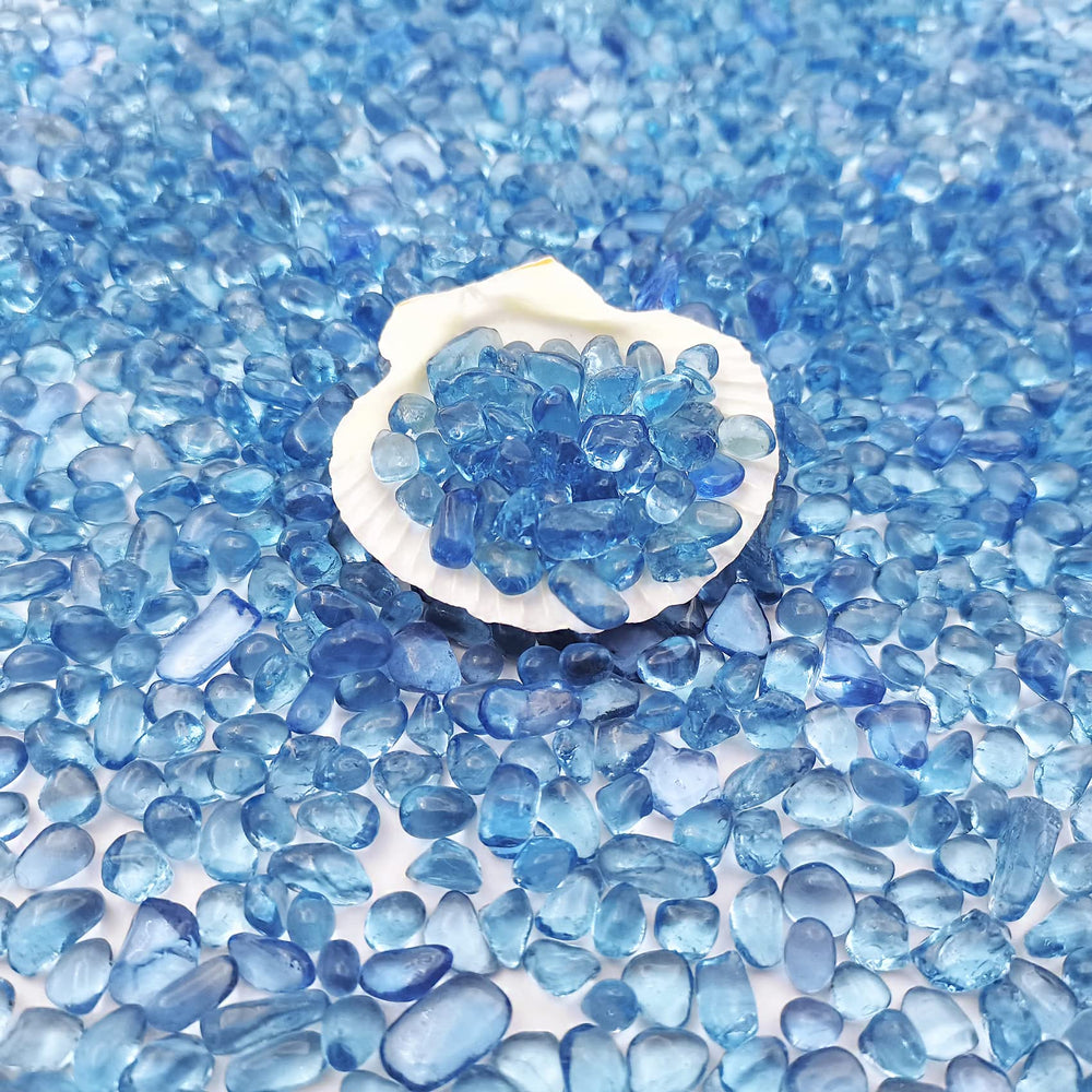 Keedolla aquarium sea glass stones clear glass pebbles for vibrant tank decor
