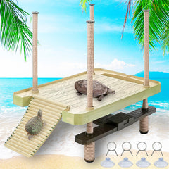Keedolla large turtle floating platform pier offers a stable basking area for aquatic pets.