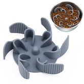 Keegud slow feeder insert with octopus suction cups secures to a bowl for mess-free feeding.