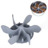 Keegud slow feeder insert with octopus suction base secures bowls for slower eating.