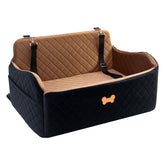 KEELUXE car seat for large dogs in backseat provides spacious comfort on long rides.