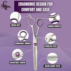 Kenchii Scorpion blade oil-insert included kit for smoother grooming sessions.