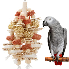 kencunay parrot chew toy 17-5 inch ready for cage enrichment and safe chewing.