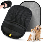 KENDINIX pet hair removal glove closeup showing electrostatic action for quick fur lift