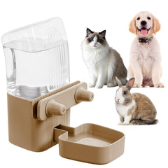 Kenond 50 oz rabbit water dispenser mounted to cage for spill-free hydration.