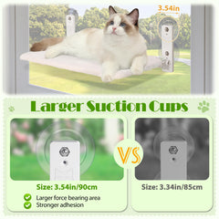 Keny cordless cat window perch folded design saves space and simplifies storage.