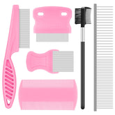 Kerros 6-pack flea comb close-toothed for precise detangling on pets