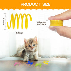 Kerros cat spring toy 60 pack pink springs stimulates swatting and chasing play