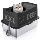 Kettnjoy top-entry lid with secure snap prevents spills during cat exits.