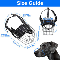 KEUYE Great Dane Muzzle side strap demonstrates adjustable fit for large dogs.