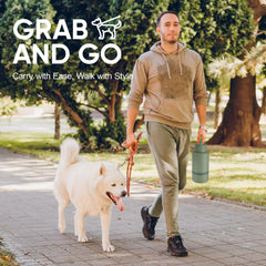 KEWIXY insulated dog bottle carabiner handle for secure travel.