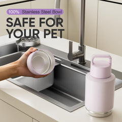 KEWIXY travel bowl design reduces spills during outdoor use
