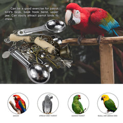 Kewkont Bird Hanging Chew Toy cockatoo balls durable chewing and interactive sound