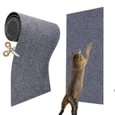 KEYIDE cat scratch couch protector grey top view shows self-adhesive surface