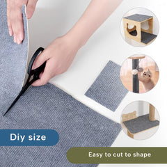 KEYIDE self-adhesive cat scratch mat cut-to-fit for DIY corner or doorway.