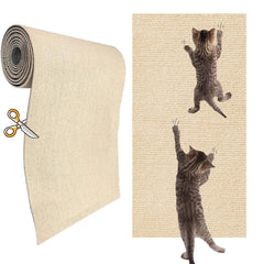 KEYIDE self-adhesive cat scratch wall climber in beige enables easy wall installation and furniture protection.