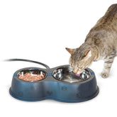 K&H Pet Products outdoor heated cat bowls front view for frost-free hydration outdoors