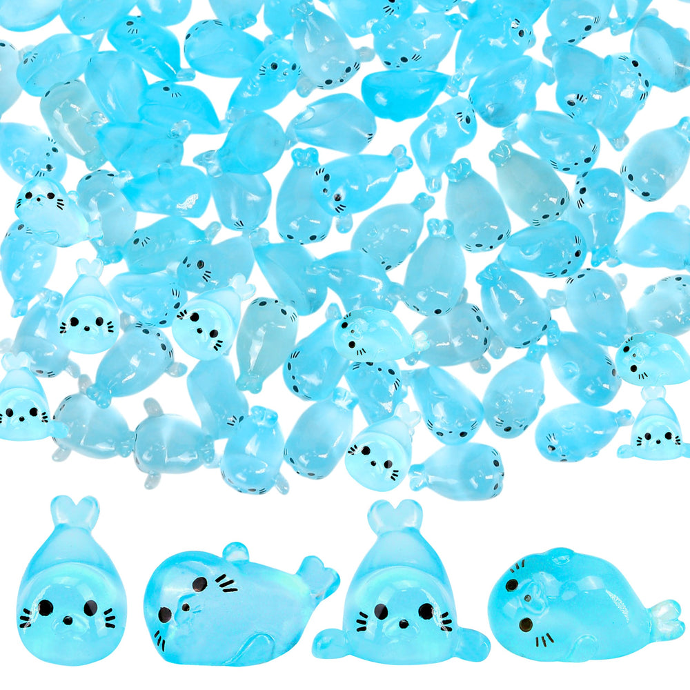 KH866 glow-seal-figurine-01 glows softly for fairy gardens and shelf displays.