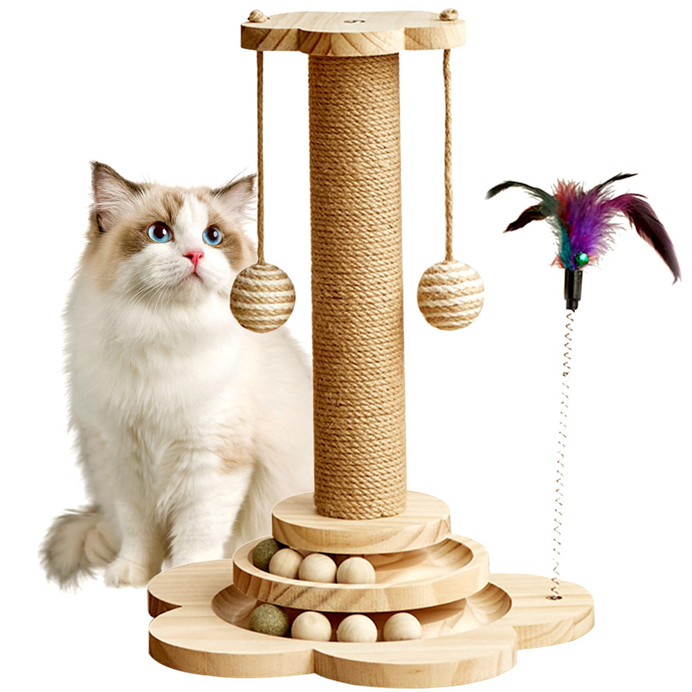 Khalor cat scratching post assembly demonstrates easy setup and sturdy construction.