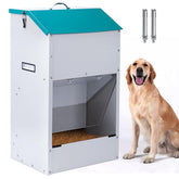 KHEARPSL automatic dog feeder outdoor with 50lbs capacity for large breeds.