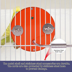 KHEARPSL durable metal shell resists parrot chewing.