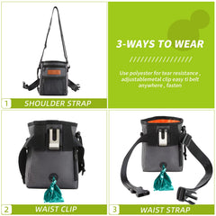 KHPR dog treat pouch front pocket storage keeps essentials secure during walks