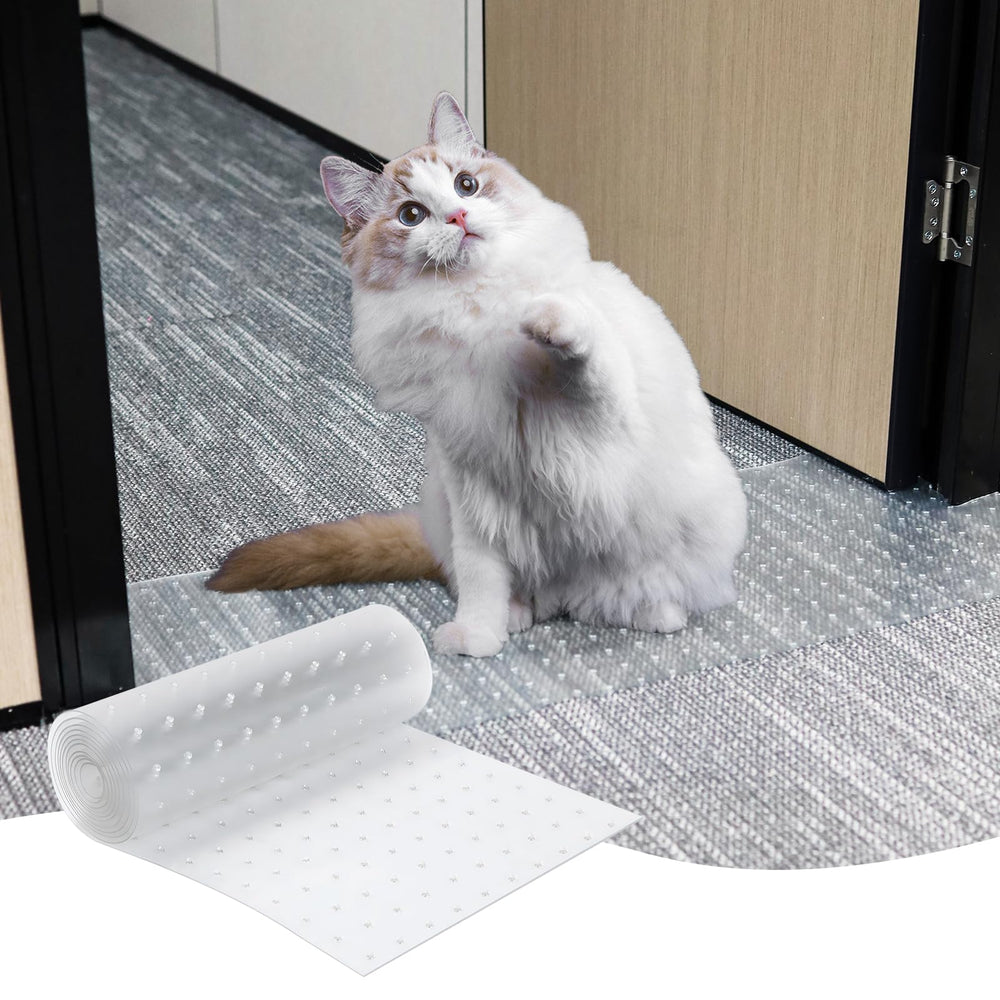KHS carpet protector rolled for doorway installation and long-lasting pet protection.