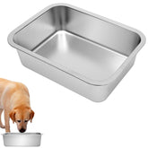 Kichwit large dog bowl stainless steel, dishwasher-safe for quick cleaning after meals.