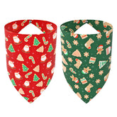 Kidding Pets Christmas dog bandana bundle pack styled for festive photos and holiday charm.