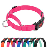 Kidding Pets front view pink Martingale collar for secure daily walks