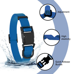Kidding Pets blue collar with quick-release buckle for easy on-off during walks