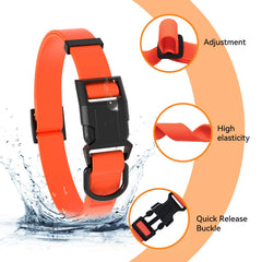 Kidding Pets comfortable daily-wear dog collar in orange for all-day walks.